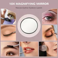 HOMCOM LED Light Tabletop Makeup Mirror, with Adjustable Settings - 8