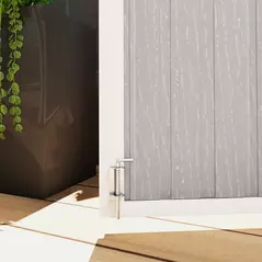 Outsunny 4.7 x 2.5FT Garden Shed, Lockable Outdoor Storage with Openable Lid, Small Shed for 2 Trash Cans, Tools, Patio, Light Grey - 9