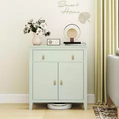 HOMCOM Farmhouse Style Sideboard - Light Green - 2