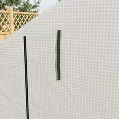 Outsunny 8 x 6ft Walk-In Greenhouse, with Shelves - White - 8