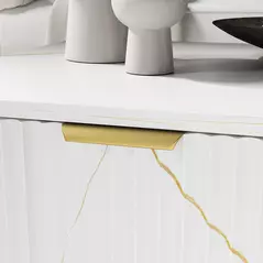 HOMCOM Elegant Marble Effect Storage Coffee Table - White - 7