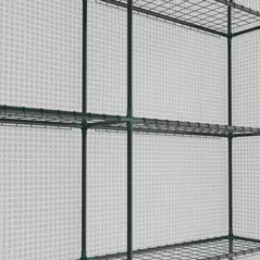 Outsunny 8 x 6ft Walk-In Greenhouse, with Shelves - White - 9