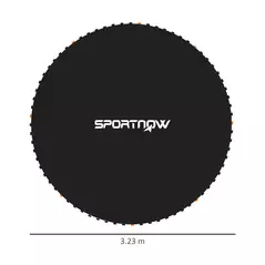SPORTNOW Replacement Trampoline Mat with Spring Pull Tool, 72 V-Hooks, for 12ft Trampoline using 14cm Springs, Black - 3