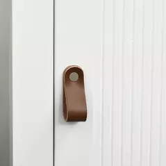 kleankin Slim Bathroom Storage Cabinet - White - 9