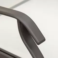 Outsunny Gliding Jack and Jill Seat, with Glass-Top Table - Brown/Beige - 9