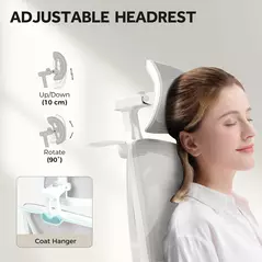 HOMCOM Ergonomic and Adjustable Office Chair - Grey - 6