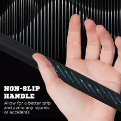 SPORTNOW 210cm Olympic Barbell Bar for 5cm Weight Plates, with Spring Clips, 19kg - 5