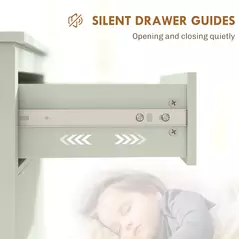 HOMCOM Farmhouse Style Sideboard - Light Green - 6