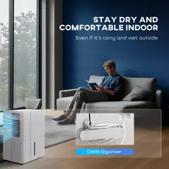 HOMCOM 30L Clothes Dryer Dehumidifier - White - 9