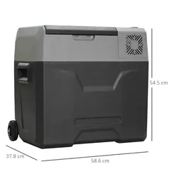 HOMCOM Car Refrigerator, Portable 12/24V 50 Litre Compressor Fridge Freezer, Electric Cooler Box for Camping, Travel, Picnic, Down to -20℃ - 3
