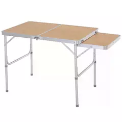 Outsunny 3ft Aluminium MDF-Top Folding Picnic Table Portable Camping Table - 1