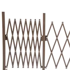 Outsunny Expanding Trellis Fence Freestanding Movable Fence Foldable Garden Screen Panel Aluminium, 405cm x 103.5cm, Dark Brown - 7