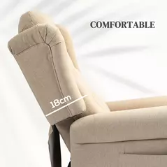 HOMCOM 45° Lifting Riser and Recliner Armchair  - Beige - 6