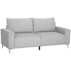 HOMCOM Three-Seater Corduroy - Light Grey - 1
