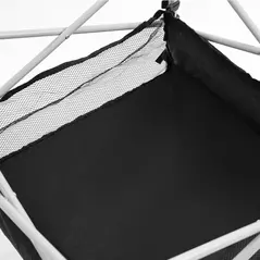Outsunny Portable Camping Table w/ Mesh Bag & Steel Frame Hiking Furniture Desk, Silver Black - 7