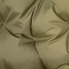 Outsunny 2 Seater Egg Chair Outdoor, Folding Weave Garden Furniture Chair with Cushion, Cup Pockets - Khaki - 8