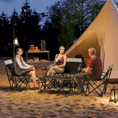 Outsunny Four-Piece Portable Picnic Table Set - Grey - 2