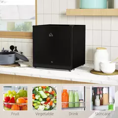 HOMCOM 46 Litre Lockable Countertop Fridge - Black - 7