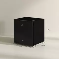 HOMCOM 46 Litre Lockable Countertop Fridge - Black - 3