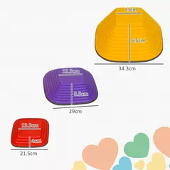 AIYAPLAY Balance Stepping Stones for Kids, 6-Piece Non-Slip Stackable River Stones, Obstacle Courses for Balance and Motor Skill - 3