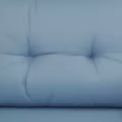 Outsunny 5 Pieces PE Rattan Garden Furniture Set, Wicker Outdoor Sofa Set w/ 2 Armchairs 2 Stools Glass Top Table Cushions, Blue - 8