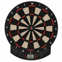 HOMCOM LCD Electronic Dartboard Set Features 26 Games w/ 185 Variations and Include 6 Darts Multi-Game Option Ready-to-Play - 1
