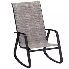 Outsunny Rocking Garden Chair - Light Brown - 1