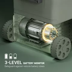 Outsunny 45L Two Compartment Car Fridge Cooler - Green - 6