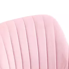 Vinsetto Velvet-Feel Armless Office Chair - Pink - 8