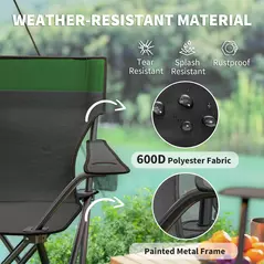 Outsunny Four-Piece Portable Picnic Table Set - Green - 4