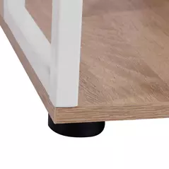 HOMCOM Computer Desk with Drawers and Bookshelf, Writing Desk for Home Office with Storage Shelves, Study Workstation, Oak - 8