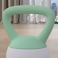 SPORTNOW 4kg/6kg/8kg/10kg Soft Kettlebell, Kettle Bell with Non-Slip Handle, for Home Gym, Strength Training, Cardio - Grey and Green - 7