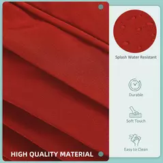 Outsunny Set of 14 Outdoor Cushion Covers - Red - 5