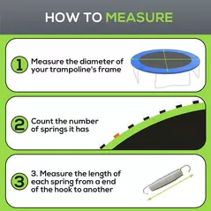 SPORTNOW Replacement Trampoline Mat with Spring Pull Tool, 72 V-Hooks, for 12ft Trampoline using 14cm Springs, Green - 7