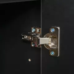 HOMCOM High Gloss Frame Sideboard, Push-Open Design with 2 Drawers for Living Room, Bedroom, 74H x 79W x 36Dcm, Black - 9