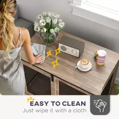 PawHut Dog Crate Furniture with Sliding Door for Large Dogs, Walnut Brown - 7