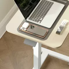 Vinsetto 68-108cm Height Adjustable Work Desk - Wood-Effect/White - 9