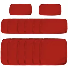 Outsunny Set of 14 Outdoor Cushion Covers - Red - 1
