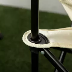 Outsunny Camping Chair, Lightweight Folding Chair with Carrying Bag and Storage Pocket, Perfect for Festivals, Fishing, Beach and Hiking, White - 9