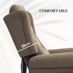 HOMCOM 45° Lifting Riser and Recliner Armchair  - Dark Brown - 7
