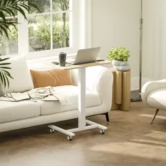 Vinsetto 68-108cm Height Adjustable Work Desk - Wood-Effect/White - 2