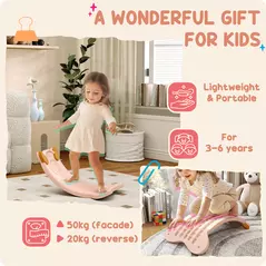 AIYAPLAY Balance Board for Kids Balance Training & Sensory Play, Pink - 6