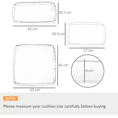 Outsunny Set of 14 Outdoor Cushion Covers - Red - 3