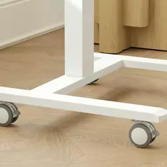 Vinsetto 68-108cm Height Adjustable Work Desk - Wood-Effect/White - 8