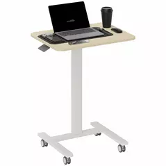 Vinsetto 68-108cm Height Adjustable Work Desk - Wood-Effect/White - 1