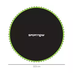SPORTNOW Replacement Trampoline Mat with Spring Pull Tool, 72 V-Hooks, for 12ft Trampoline using 14cm Springs, Green - 3