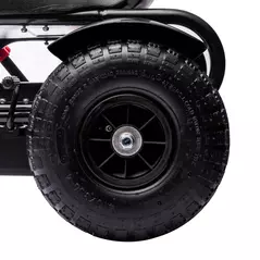 HOMCOM Metal Kids Pedal Go Kart with Adjustable Seat Inflatable Tyres Black - 8