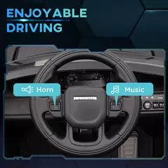 AIYAPLAY Licensed Land Rover Discovery Sport, 12V Kids Ride on Car w/ Remote Control, Lights, Music, Horn, for 3-6 Years, Black - 5