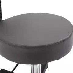 HOMCOM Beautician's Swivel Salon Chair w/ Padded Seat Back 5 Wheels Adjustable Height Salon Hairdressers Tattoo Spa Rolling Cushion Professional 35cm Grey - 9