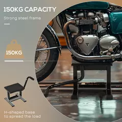 DURHAND Steel Motorbike Jack Lift, 27.5 / 39.5 H cm - Black - 5